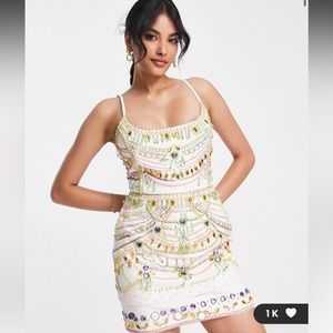 Embellished mini dress